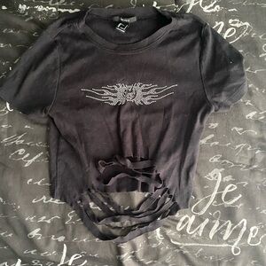 rhinestone crop top